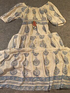 BELL Embroidered Boho Maxi Dress M